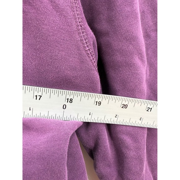 LLBean Womens Purple Fleece Lined Zip Up Hoodie Sweatshirt Size L - Picture 7 of 8